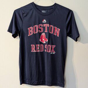 Majestic Athletic Youth MLB Boston Red Sox Navy Blue T-Shirt. Size L (14-16)